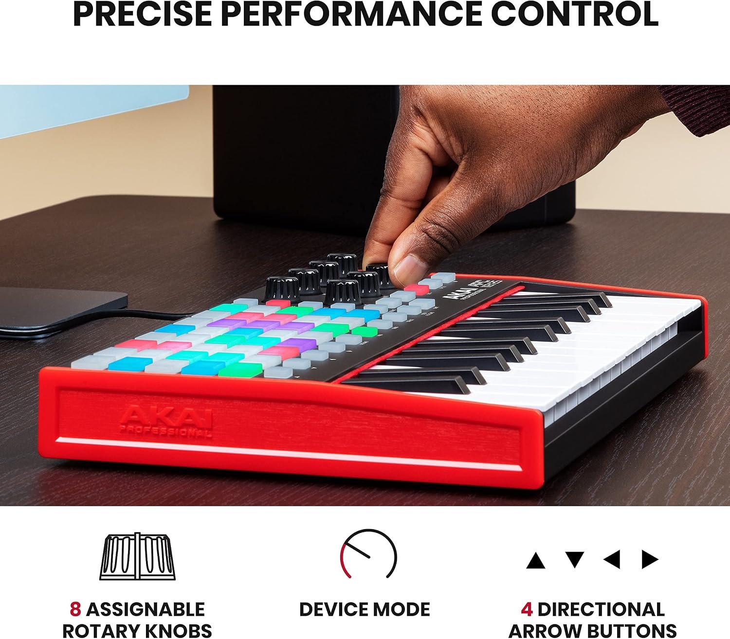 image:imageAkai Professional APC Key 25 MK2 25Key USB MIDI Keyboard Controller VelocitySensitive Mini Keys 40 RGB Pads 8 Knobs 11 Mapping for Ableton Live Live Performance and Music ProductionOne Size Pack of 4