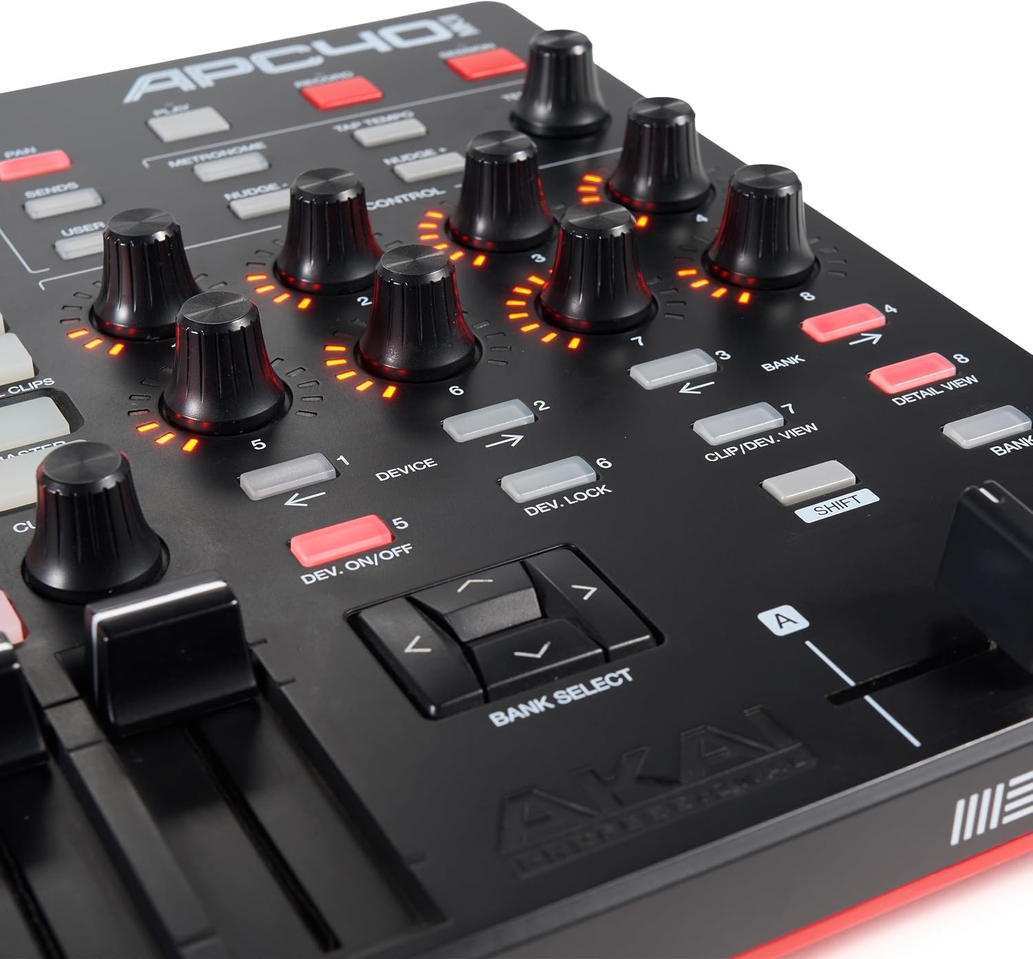image:imageAkai Professional APC40 MKII USB MIDI Pad Controller 40 RGB Pads 8 Knobs 9 Faders 11 Mapping for Ableton Live for Live Performance and Music Production