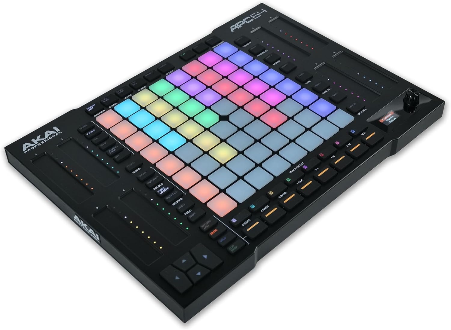 image:imageAkai Professional APC64 USB MIDI Pad Controller 64 RGB Pads 8 Touch Strips 32 Step Sequencer CV Gates MIDI IO for Ableton Live Live Performance and Music Production