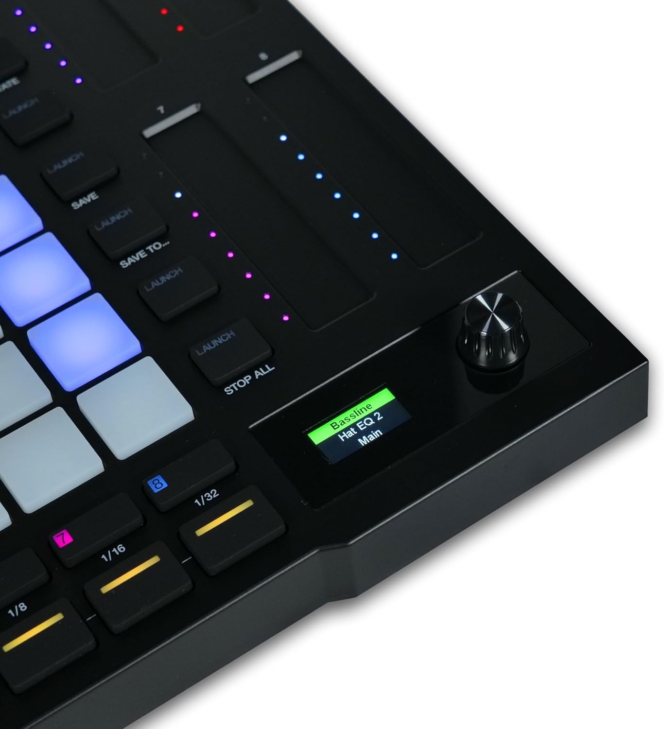 image:imageAkai Professional APC64 USB MIDI Pad Controller 64 RGB Pads 8 Touch Strips 32 Step Sequencer CV Gates MIDI IO for Ableton Live Live Performance and Music Production