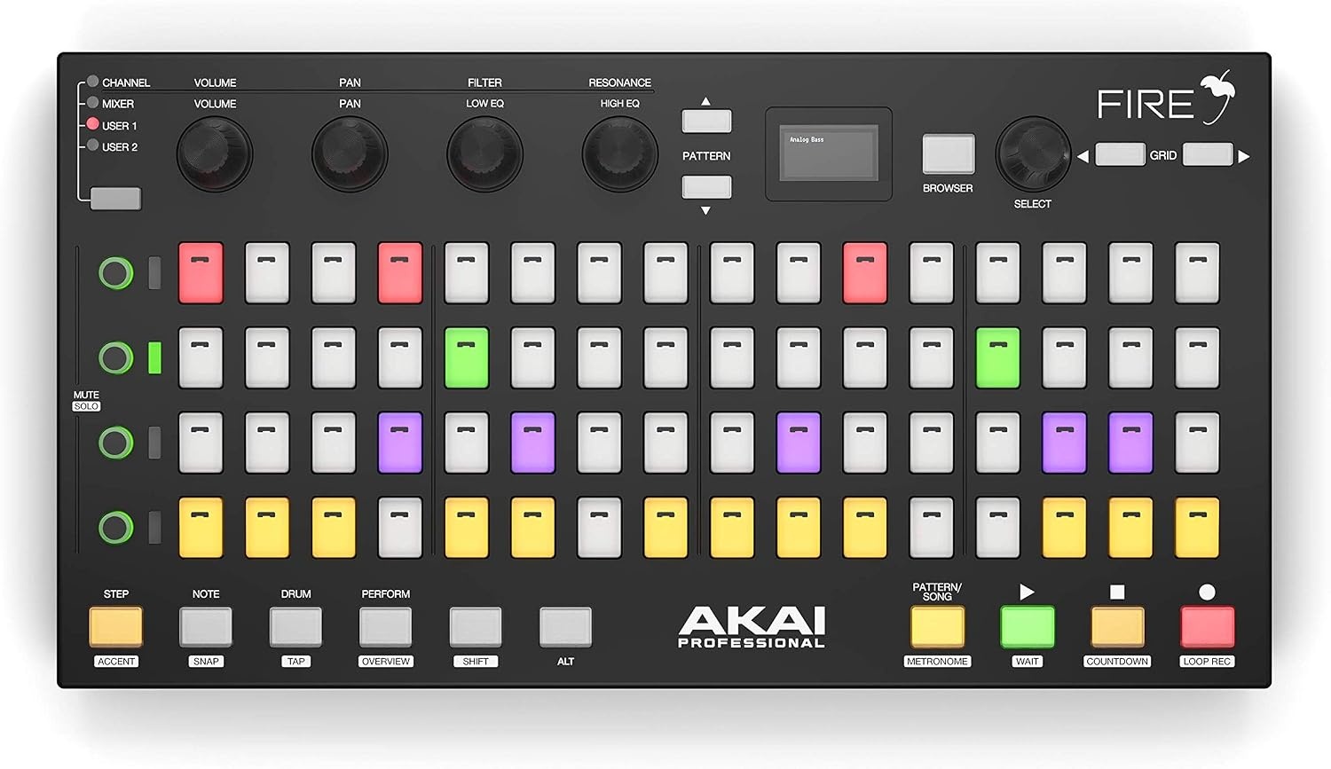 image:imageAkai Professional Fire Controller Only USB MIDI Controller for FL Studio with 64 pad RGB ClipDrum Pad MatrixIncludes FL Studio Fruity Fire Ed