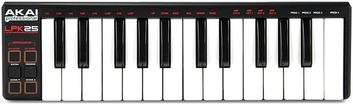 image:imageAkai Professional LPK25 25Key USB MIDI Keyboard Controller VelocitySensitive Mini Keys Arpeggiator Universal DAW Compatiblity for Music ProducersOld Model