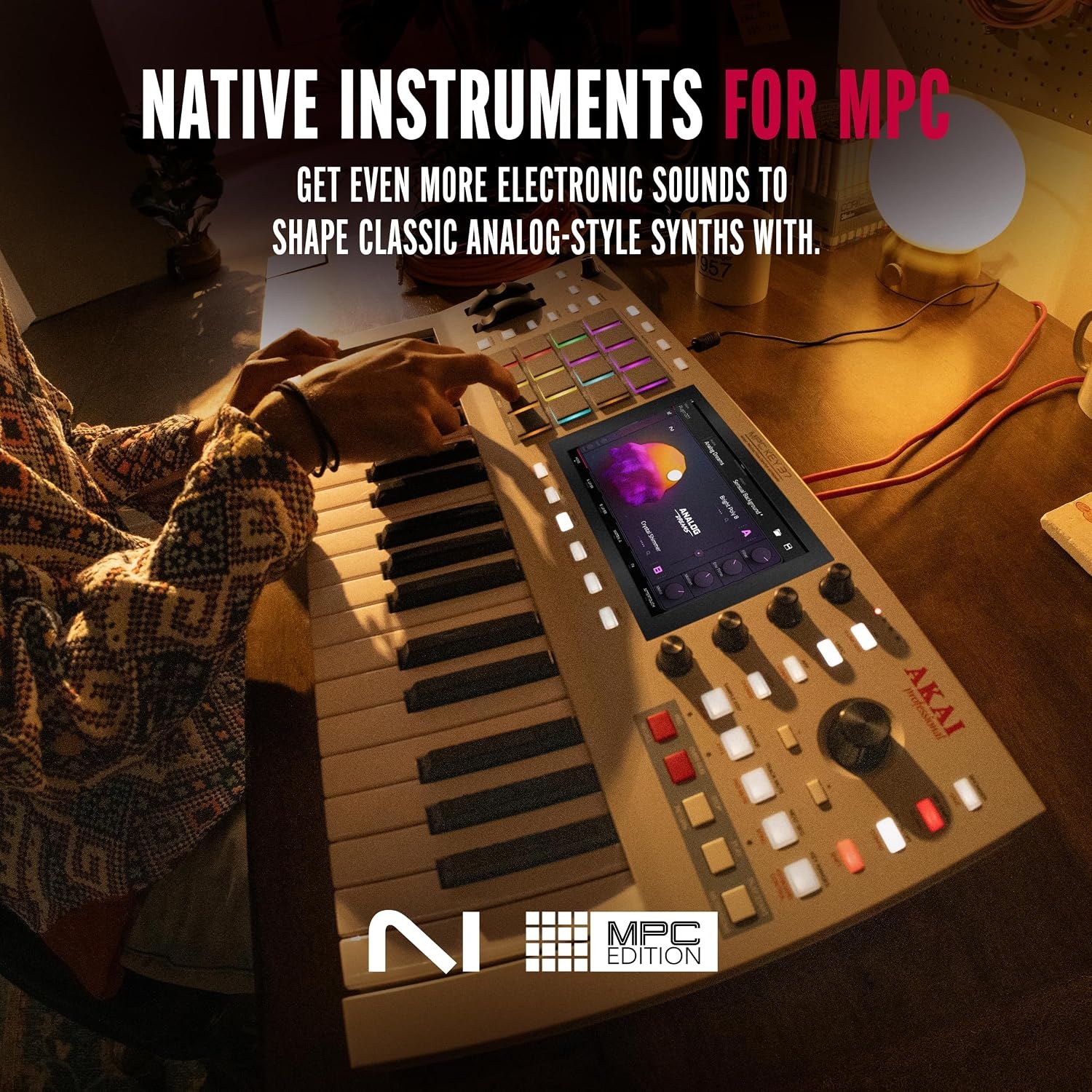 image:imageAkai Professional MPC Key 37 G2 NextGen Standalone Production Keyboard Synthesizer for Producers for Sampling and Sequencing with USBC 37 Keys 16 MPC Pads 8Core Processor 4GB RAM