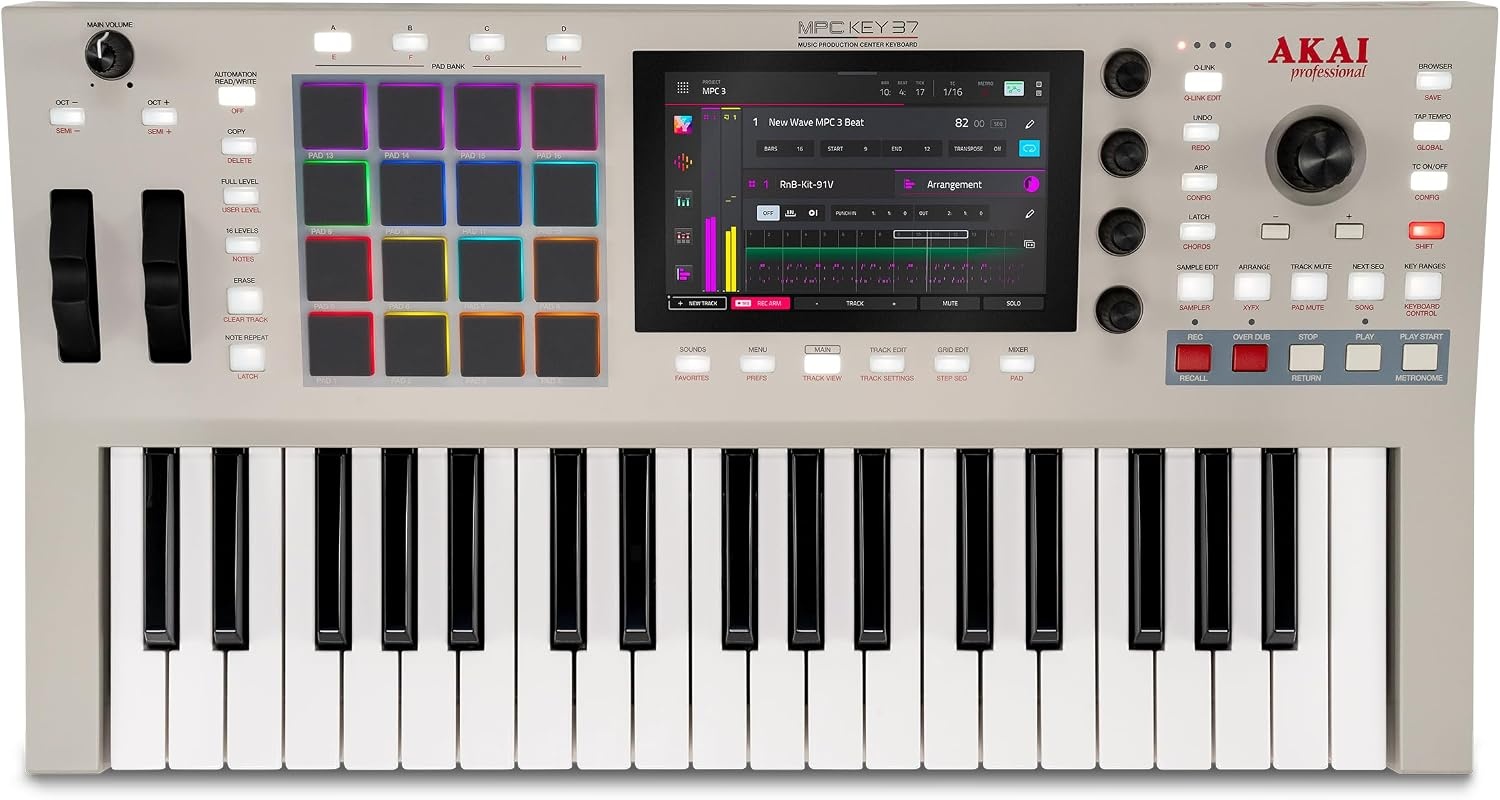 image:imageAkai Professional MPC Key 37 G2 NextGen Standalone Production Keyboard Synthesizer for Producers for Sampling and Sequencing with USBC 37 Keys 16 MPC Pads 8Core Processor 4GB RAM