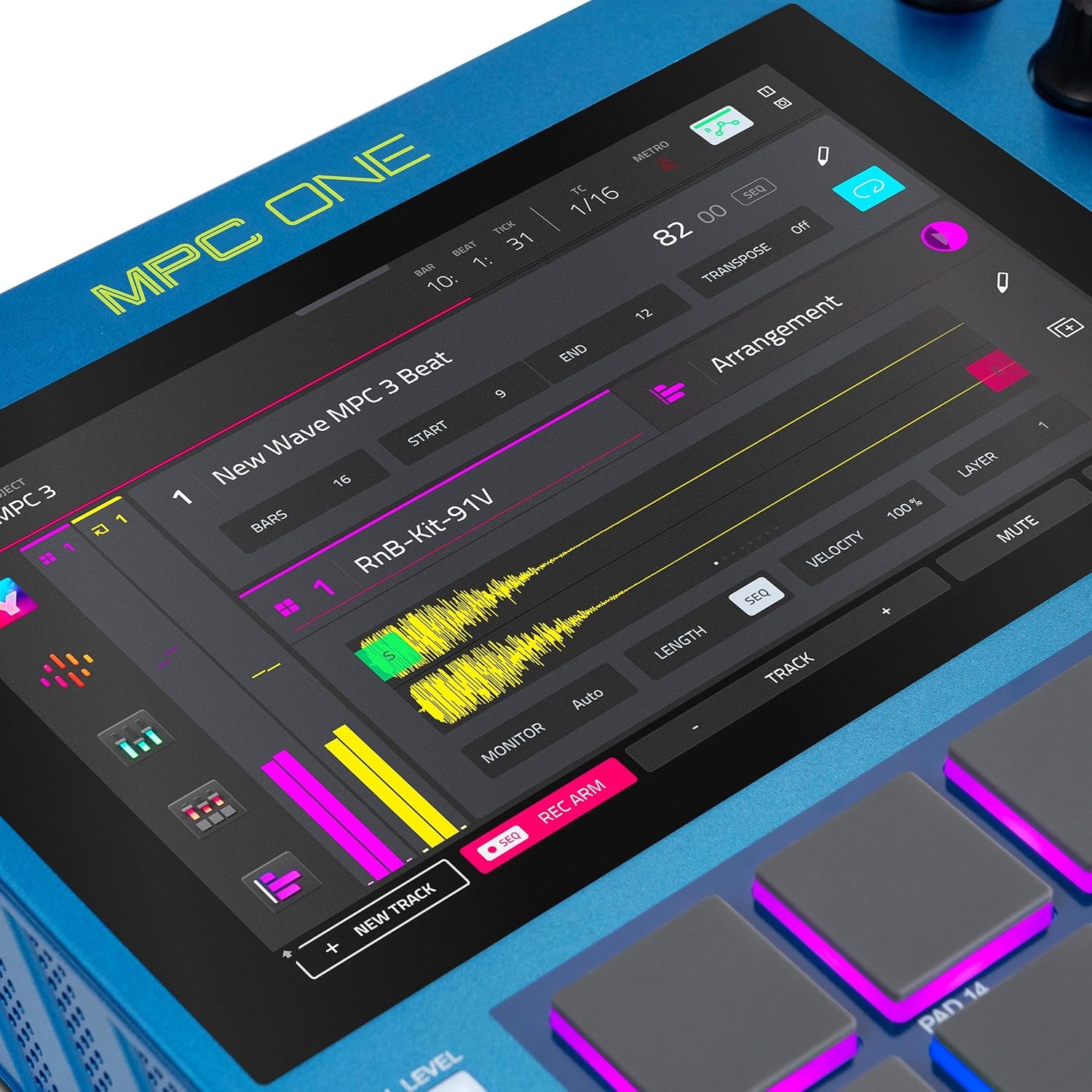 image:imageAkai Professional MPC One G2 NextGeneration Standalone Production Center For Beatmakers and Producers for Sampling Sequencing and Song Creation with USBC 16 MPC Pads 8Core Processor 4GB RAM
