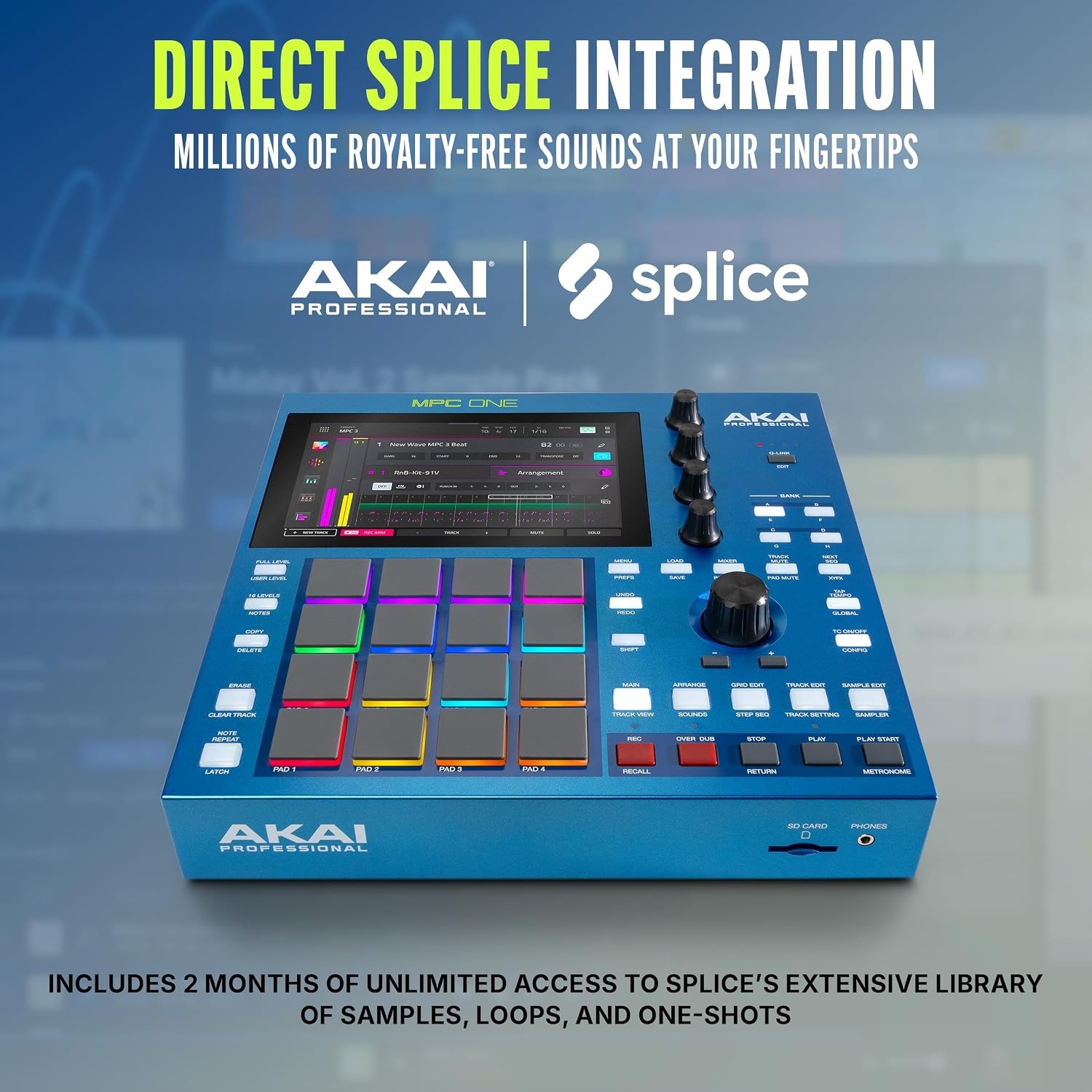 image:imageAkai Professional MPC One G2 NextGeneration Standalone Production Center For Beatmakers and Producers for Sampling Sequencing and Song Creation with USBC 16 MPC Pads 8Core Processor 4GB RAM