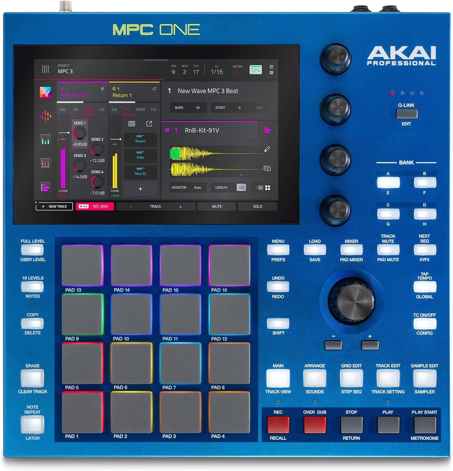 image:imageAkai Professional MPC One G2 NextGeneration Standalone Production Center For Beatmakers and Producers for Sampling Sequencing and Song Creation with USBC 16 MPC Pads 8Core Processor 4GB RAM