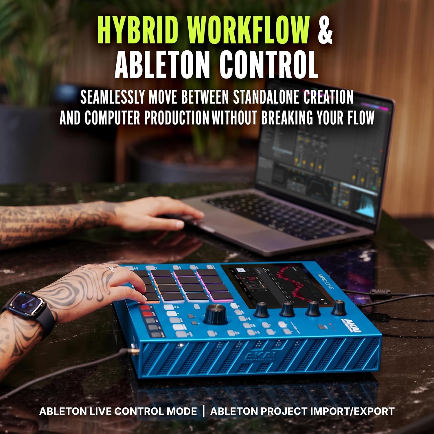 image:imageAkai Professional MPC One G2 NextGeneration Standalone Production Center For Beatmakers and Producers for Sampling Sequencing and Song Creation with USBC 16 MPC Pads 8Core Processor 4GB RAM