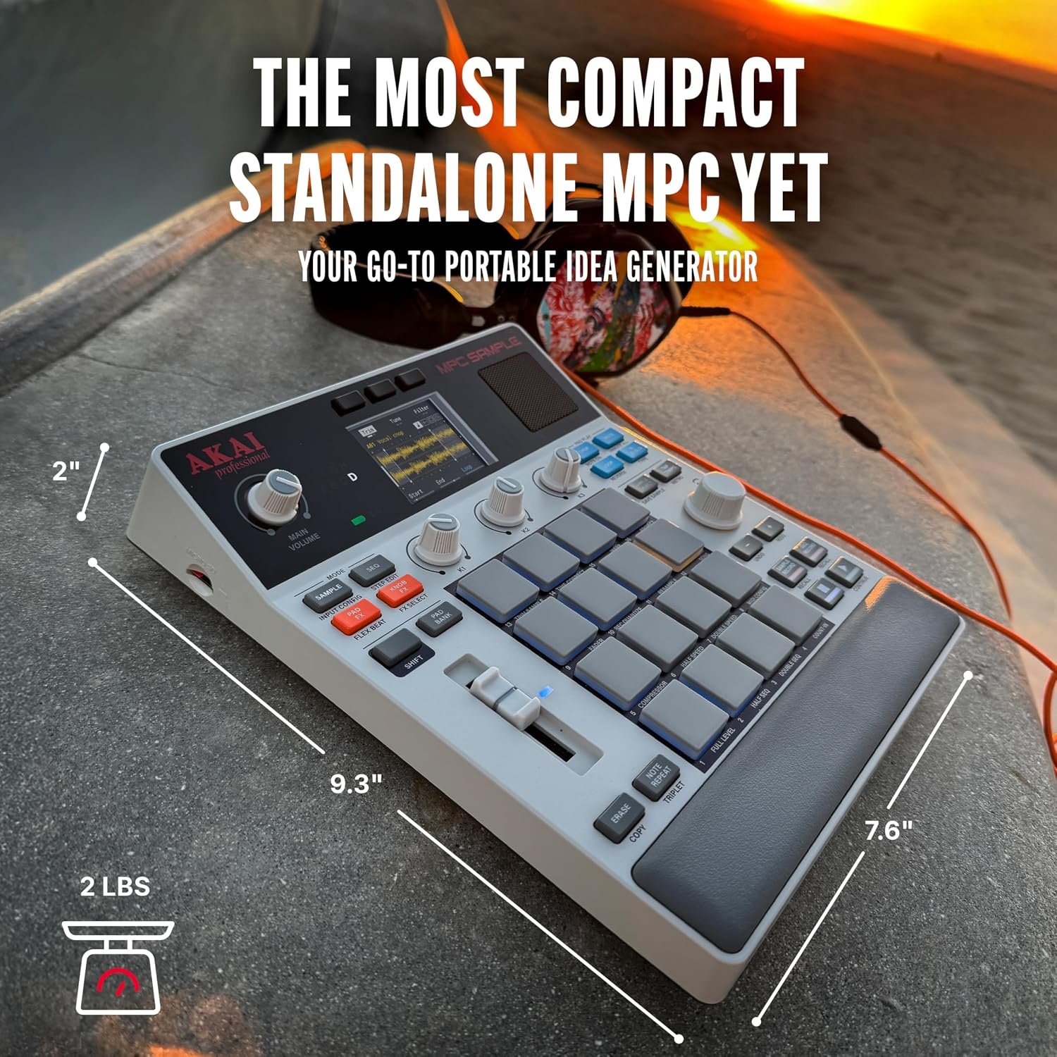 image:imageAkai Professional MPC Sample Portable Sampler Standalone Rechargeable Battery USBC Speaker Microphone for Sampling Sequencing and Music Production