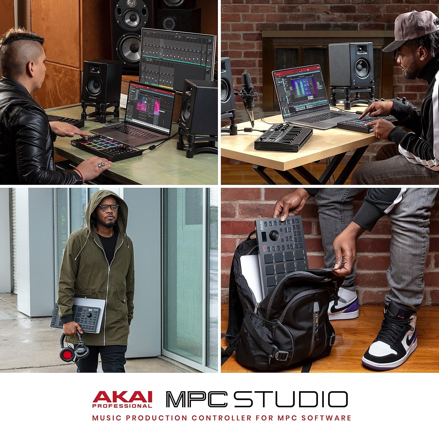 image:imageAkai Professional MPC Studio USB MIDI Pad Controller 16 VelocitySensitive RGB MPC Pads MPC Software Assignable Touch Strip for Beat Makers and Music ProducersMPC Studio