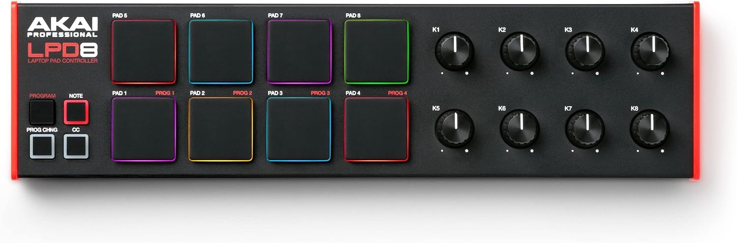 image:imageAkai Professional MPC Studio USB MIDI Pad Controller 16 VelocitySensitive RGB MPC Pads MPC Software Assignable Touch Strip for Beat Makers and Music ProducersCompact Pack of 4