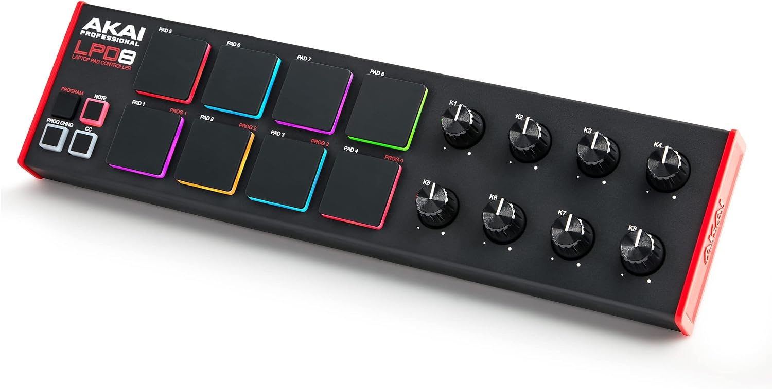 image:imageAkai Professional MPC Studio USB MIDI Pad Controller 16 VelocitySensitive RGB MPC Pads MPC Software Assignable Touch Strip for Beat Makers and Music ProducersCompact