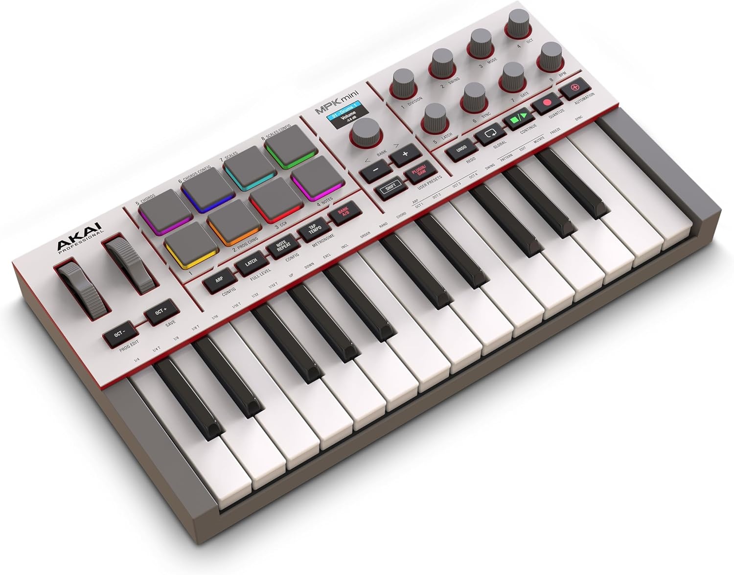image:imageAkai Professional MPK Mini MK3 25Key USB MIDI Keyboard Controller VelocitySensitive Mini Keys 8 MPC Pads 8 Knobs Software Suite Included for Beat Makers Music Producers and Home StudiosGrey