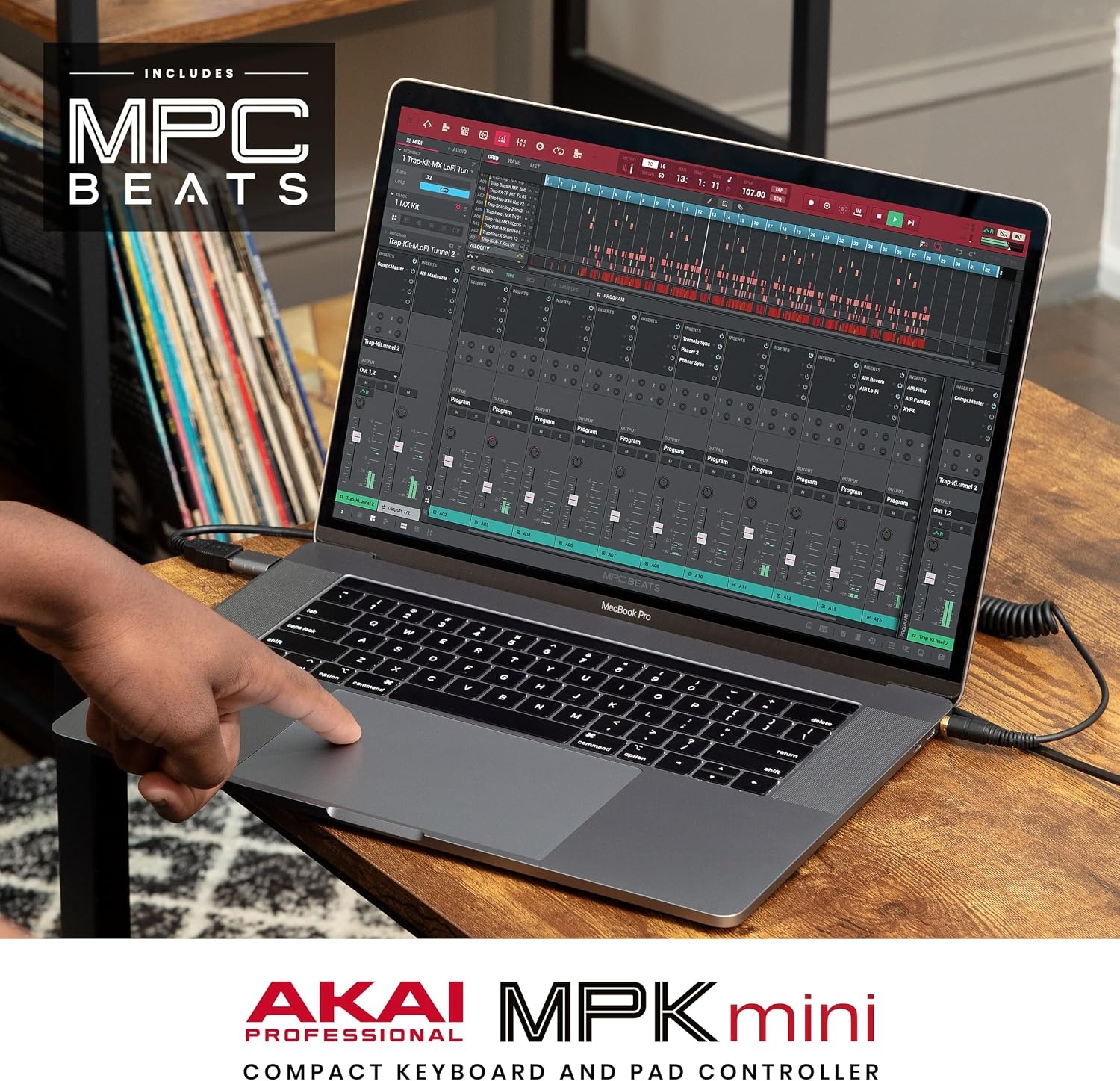 image:imageAkai Professional MPK Mini MK3 25Key USB MIDI Keyboard Controller VelocitySensitive Mini Keys 8 MPC Pads 8 Knobs Software Suite Included for Beat Makers Music Producers and Home StudiosGrey