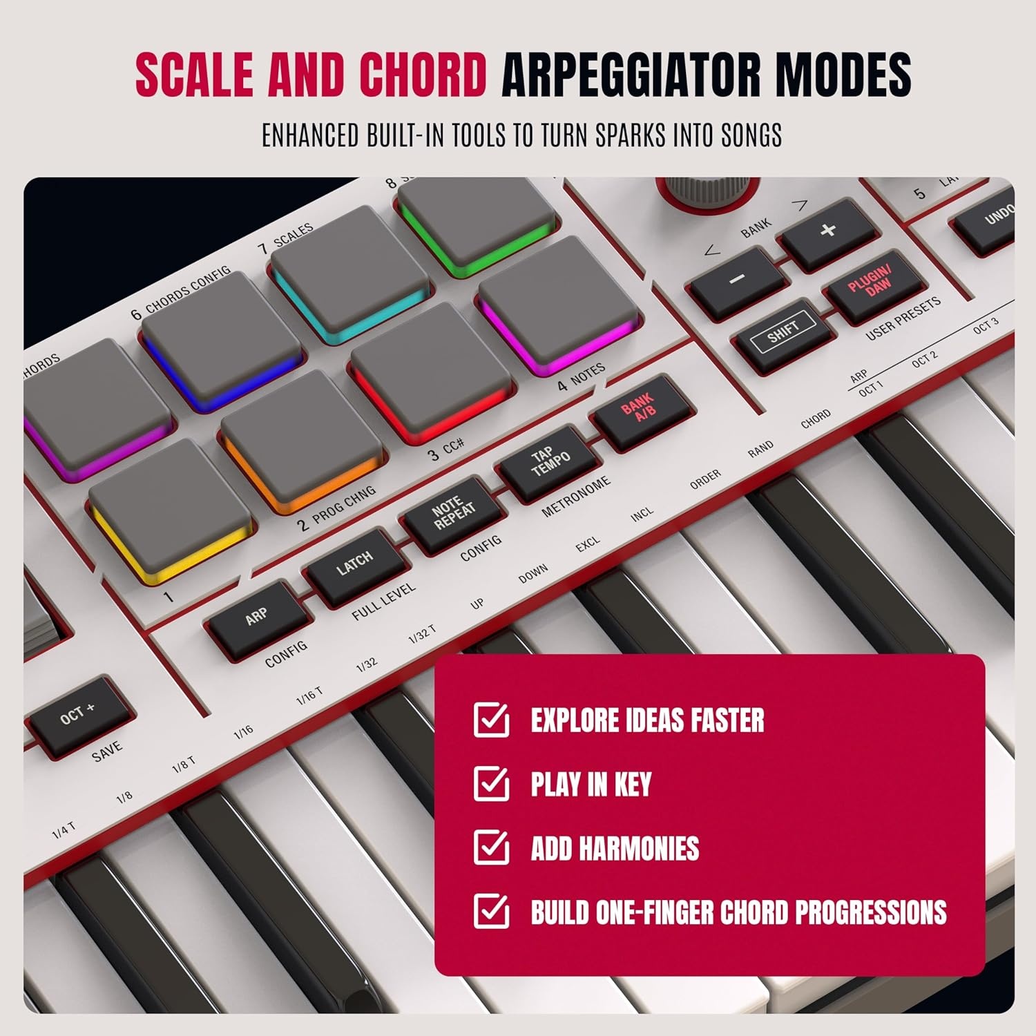 image:imageAkai Professional MPK Mini MK3 25Key USB MIDI Keyboard Controller VelocitySensitive Mini Keys 8 MPC Pads 8 Knobs Software Suite Included for Beat Makers Music Producers and Home StudiosGrey