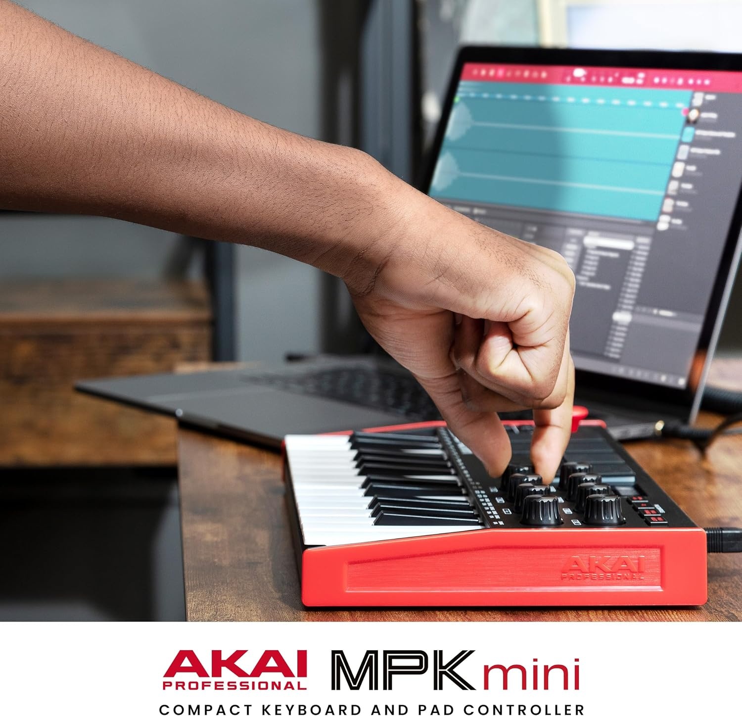 image:imageAkai Professional MPK Mini MK3 25Key USB MIDI Keyboard Controller VelocitySensitive Mini Keys 8 MPC Pads 8 Knobs Software Suite Included for Beat Makers Music Producers and Home StudiosStandard