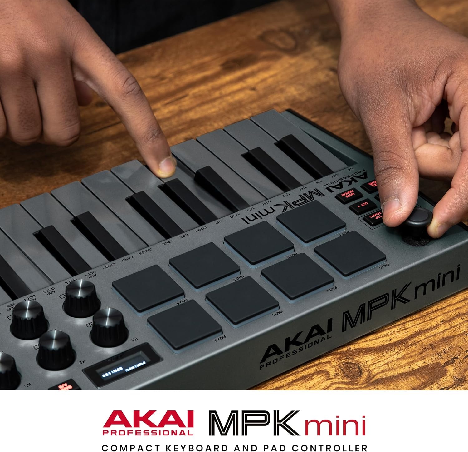 image:imageAkai Professional MPK Mini MK3 25Key USB MIDI Keyboard Controller VelocitySensitive Mini Keys 8 MPC Pads 8 Knobs Software Suite Included for Beat Makers Music Producers and Home StudiosGrey