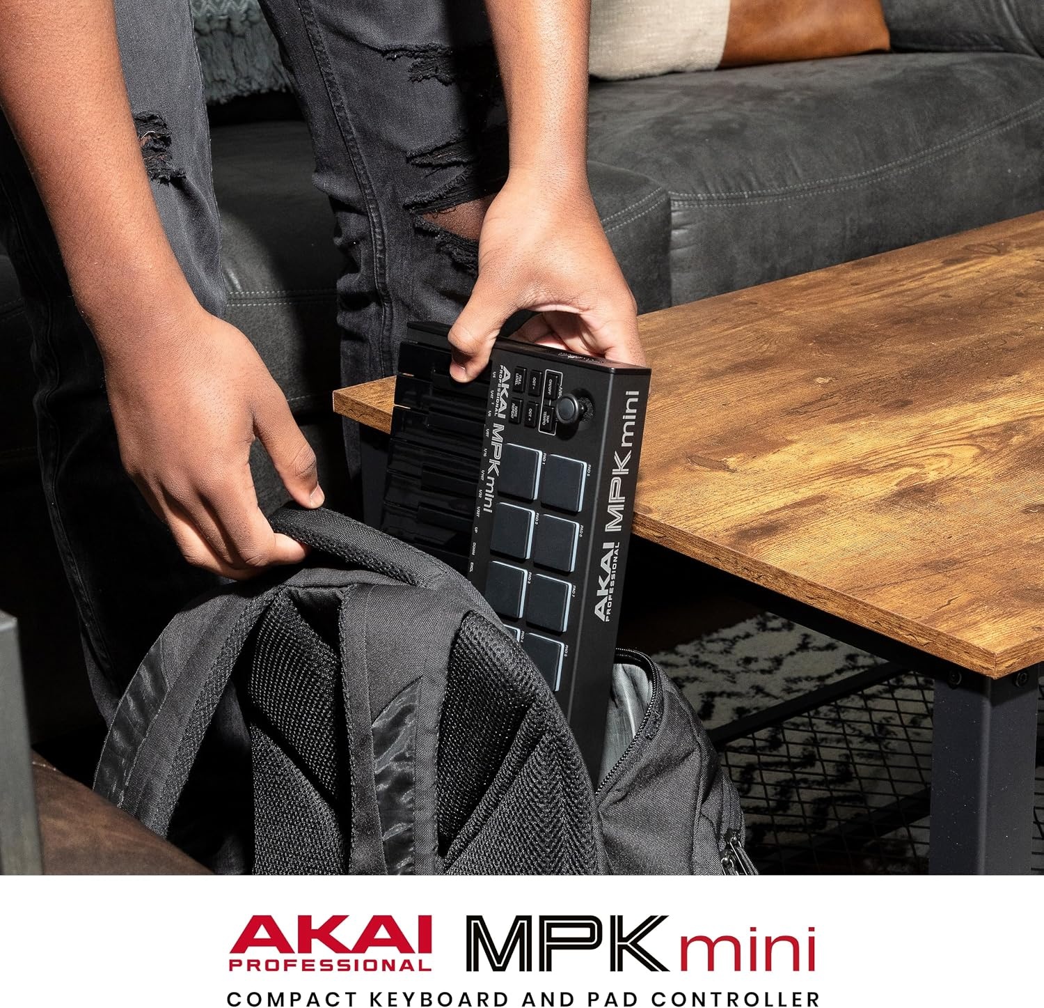 image:imageAkai Professional MPK Mini MK3 25Key USB MIDI Keyboard Controller VelocitySensitive Mini Keys 8 MPC Pads 8 Knobs Software Suite Included for Beat Makers Music Producers and Home StudiosBlack