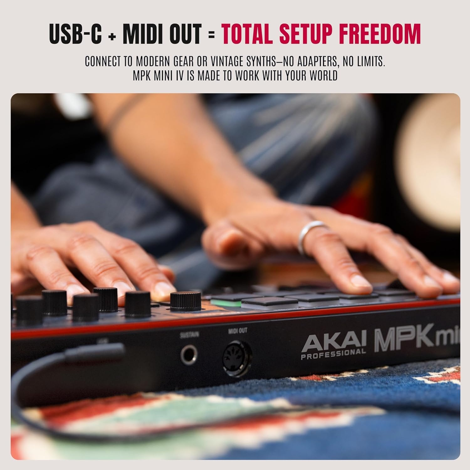 image:imageAkai Professional MPK Mini MK3 25Key USB MIDI Keyboard Controller VelocitySensitive Mini Keys 8 MPC Pads 8 Knobs Software Suite Included for Beat Makers Music Producers and Home StudiosBlack