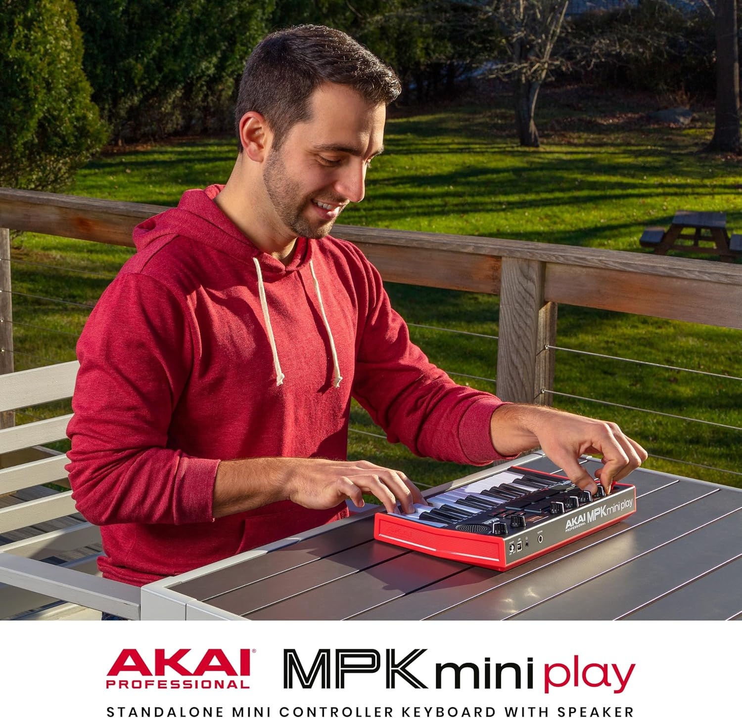 image:imageAkai Professional MPK Mini Play MK3 25Key USB MIDI Keyboard Controller VelocitySensitive Mini Keys 8 MPC Pads 8 Knobs BuiltIn Sounds Speaker Software Suite Included for Beat MakersMPK Mini Play