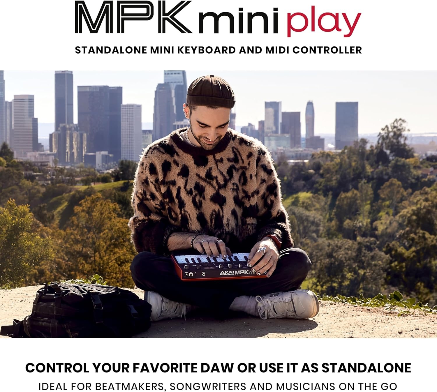 image:imageAkai Professional MPK Mini Play MK3 25Key USB MIDI Keyboard Controller VelocitySensitive Mini Keys 8 MPC Pads 8 Knobs BuiltIn Sounds Speaker Software Suite Included for Beat MakersMPK Mini Play
