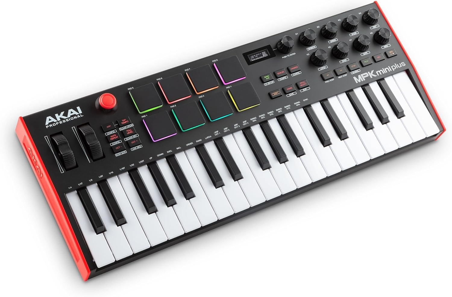 image:imageAkai Professional MPK Mini Plus 37Key USB MIDI Keyboard Controller VelocitySensitive Mini Keys 8 MPC Pads 64 Step Sequencer MIDICVGate IO Software Suite Included for Beat MakersBlack