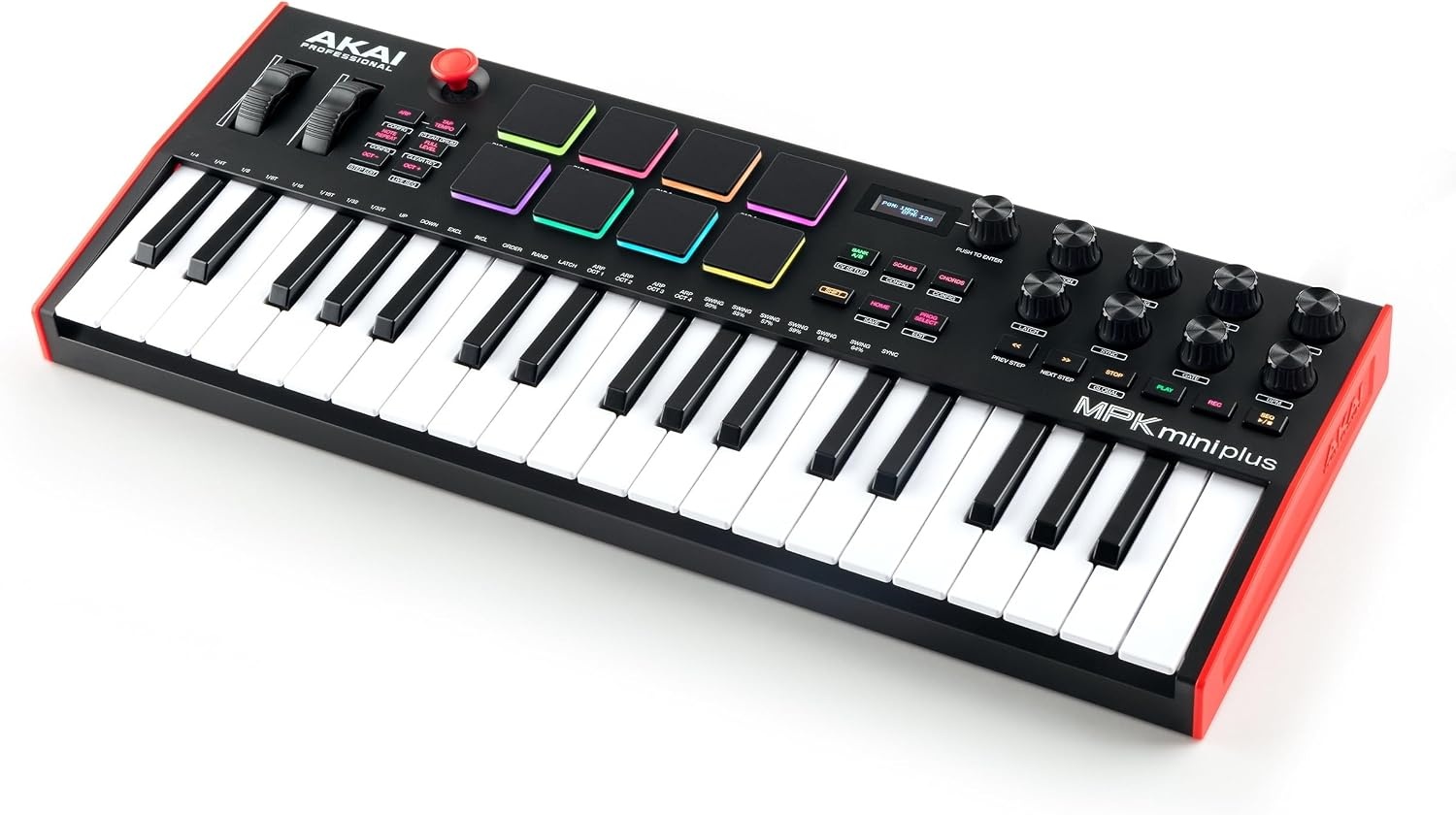 image:imageAkai Professional MPK Mini Plus 37Key USB MIDI Keyboard Controller VelocitySensitive Mini Keys 8 MPC Pads 64 Step Sequencer MIDICVGate IO Software Suite Included for Beat MakersBlack