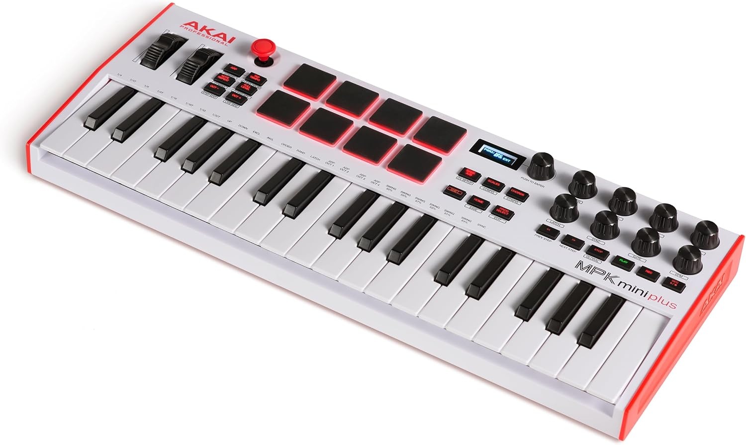 image:imageAkai Professional MPK Mini Plus 37Key USB MIDI Keyboard Controller VelocitySensitive Mini Keys 8 MPC Pads 64 Step Sequencer MIDICVGate IO Software Suite Included for Beat MakersWhite