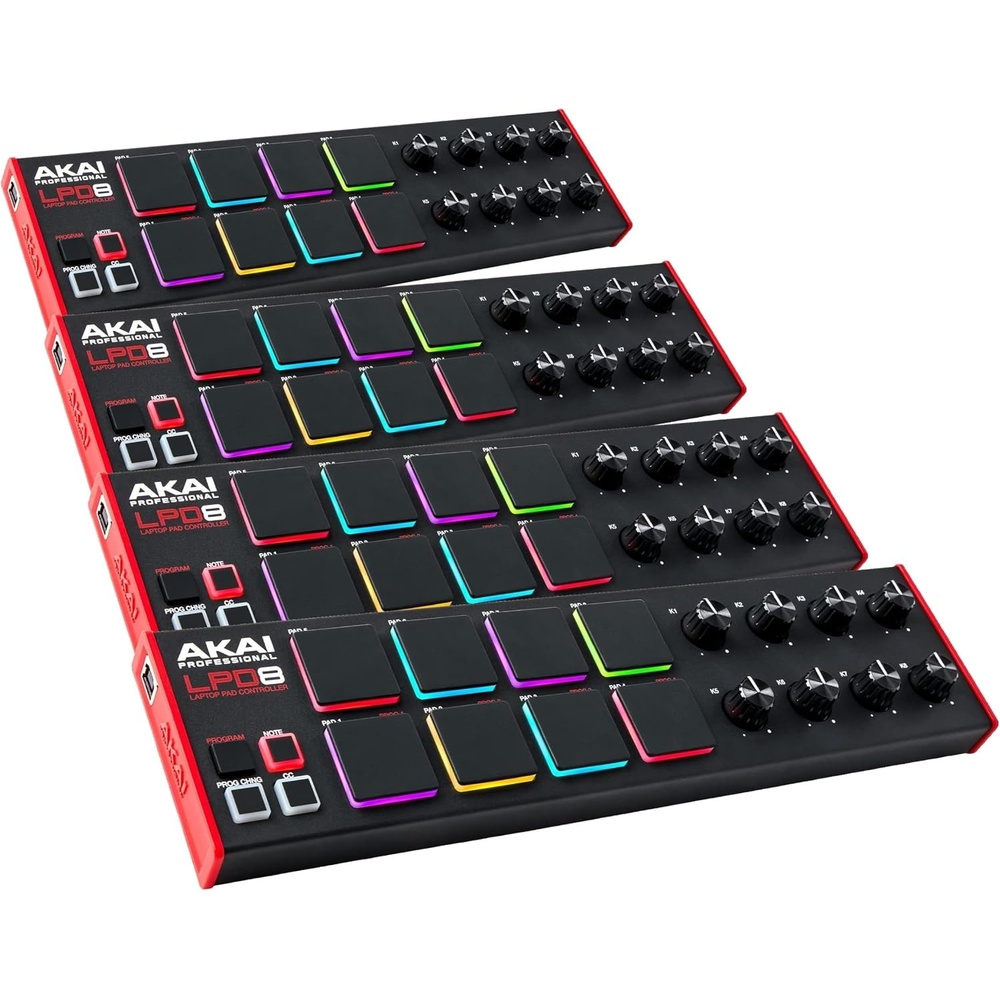image:imageAkai Professional MPC Studio USB MIDI Pad Controller 16 VelocitySensitive RGB MPC Pads MPC Software Assignable Touch Strip for Beat Makers and Music ProducersCompact Pack of 4