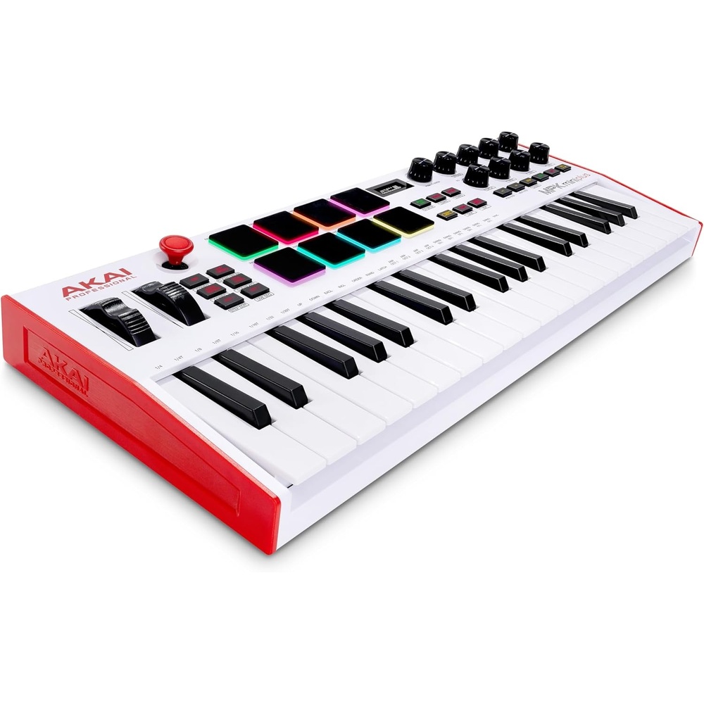 image:imageAkai Professional MPK Mini Plus 37Key USB MIDI Keyboard Controller VelocitySensitive Mini Keys 8 MPC Pads 64 Step Sequencer MIDICVGate IO Software Suite Included for Beat MakersWhite