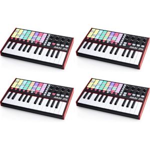 Akai Professional APC Key 25 MK2 25-Key USB MIDI Keyboard Controller | Velocity-Sensitive Mini Keys, 40 RGB Pads, 8 Knobs, 1:1 Mapping for Ableton Live, Live Performance and Music Production(One Size (Pack of 4))