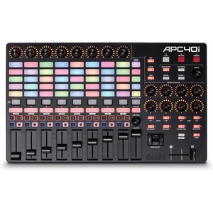 Akai Professional APC40 MKII USB MIDI Pad Controller | 40 RGB Pads, 8 Knobs, 9 Faders, 1:1 Mapping for Ableton Live, for Live Performance and Music Production