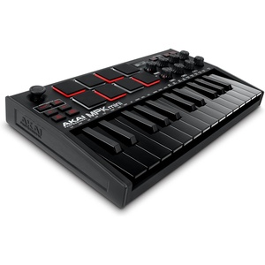 Akai Professional MPK Mini MK3 25-Key USB MIDI Keyboard Controller | Velocity-Sensitive Mini Keys, 8 MPC Pads, 8 Knobs, Software Suite Included, for Beat Makers, Music Producers and Home Studios(Black)