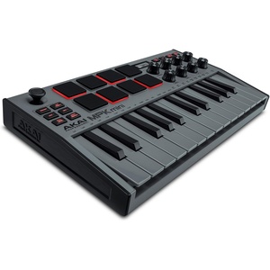 Akai Professional MPK Mini MK3 25-Key USB MIDI Keyboard Controller | Velocity-Sensitive Mini Keys, 8 MPC Pads, 8 Knobs, Software Suite Included, for Beat Makers, Music Producers and Home Studios(Grey)